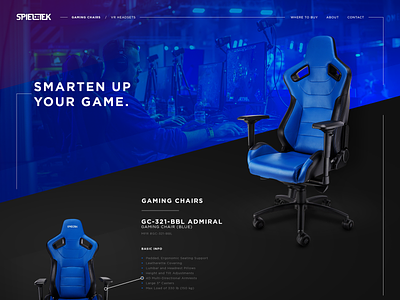 Spieltek Redesign chairs dark gaming photoshop ui webdesign