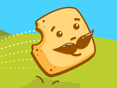 doncruton bakery bread colors crouton good vibe happy jump landscape logo moustache trip web