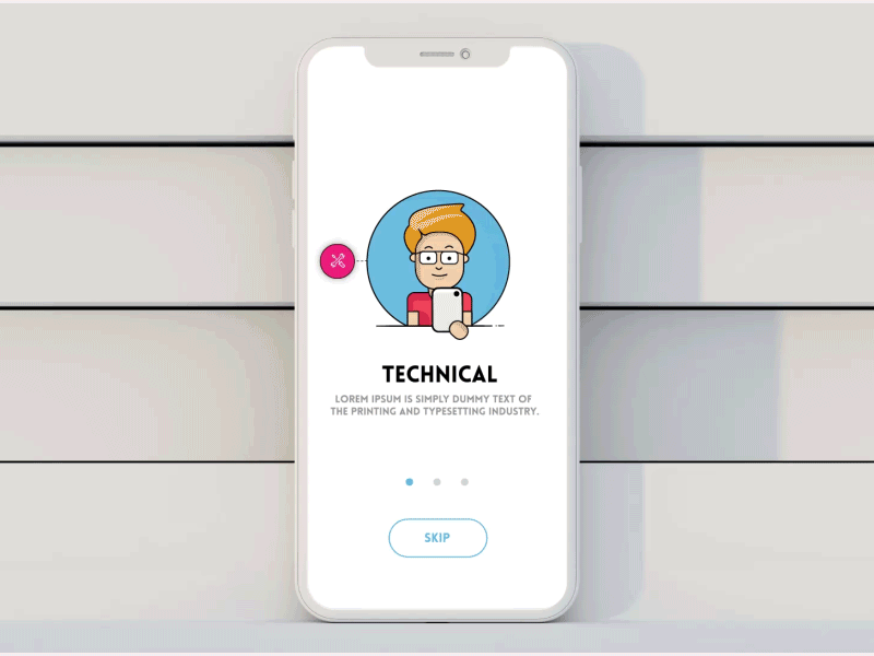 On-Boarding Screens animation character design india motion ui ux
