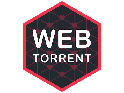 WebTorrent Hex Sticker heart hex hexagon javascript love sticker torrent webtorrent