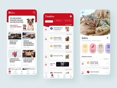 Redesign Pet Care App animals aplication app app design cat dog figma interaction ios line icons minimal app mobile mobile app news pet care concept pets ui ui design user interface ui user profile