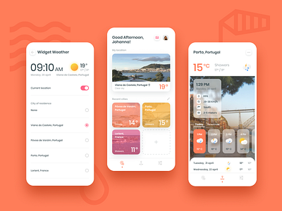 Weather Forecaster App aplication aplicativo app app design app designer figma interaction interaction design ios lineicons minimal app mobile mobile app ui ui design uidesign user interface uxdesign weather weather app