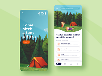 Summer camp mobile app