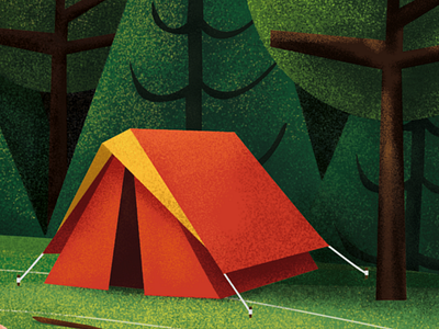 Close-up Camping: Part I art camping design digital illustration nature trees vector