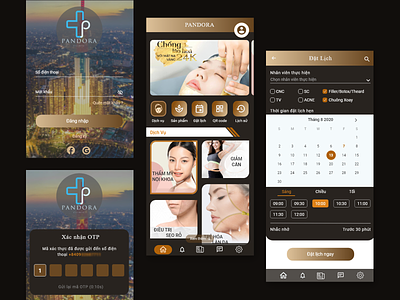 Pandora Clinic app design graphic design ui ui ux webdesign
