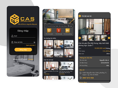 CAS Apartment app design ui ui ux