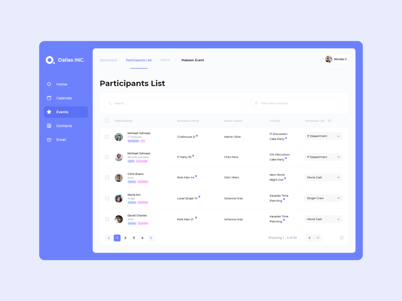 Event Management App By Stas Bondarenko For Makeen On Dribbble