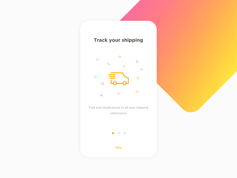 Onboarding - Delivery app animation app clean delivery interaction ios mobile motion onboarding ui ux