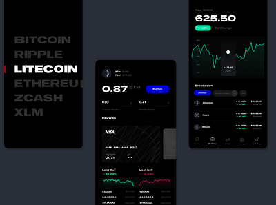 Crypto Trader Mobile User Interface crypto wallet cryptocurrency mobile app design mobile design mobile ui trader ui ux user