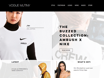 Vogue Mutiny Web Prototype At 12.45.41 Pm branding design fashion fashion blog fashion blogger news feed ui web