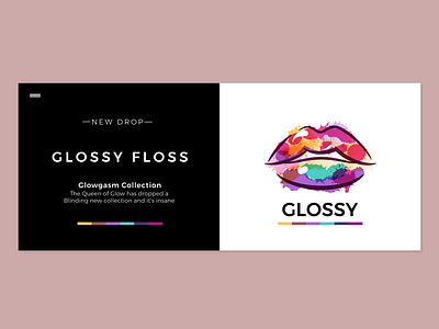 Glossy Beauty Poster beauty branding design fashion lips lipstick logo makeup poster poster art ui ux user vector