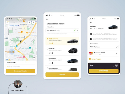 Sterling Limousine UI design