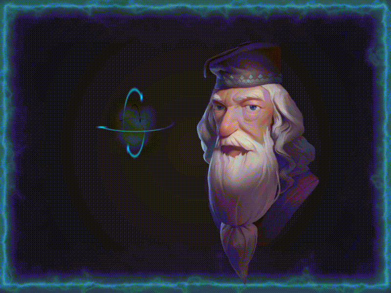 Albus Dumbledore after effect animation character gif harry potter magic spine2d