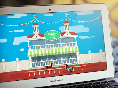 Racing Club application flat illustration ios mobile studio ui ux web webdesign
