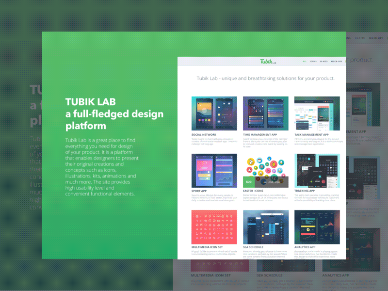 Tubik Lab Service android flat icon interface ios service studio ui ukraine ux web webdesign