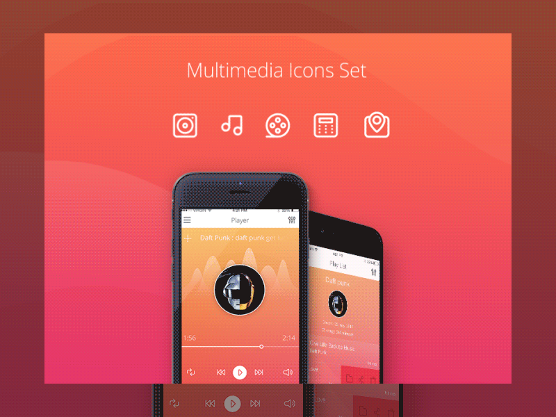 Multimedia Icons Presentation