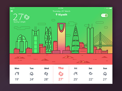 Weather Icons Presentation appdesign calendar graphicdesign icons iconset illustration interface ios ipad ui ux weatherapp