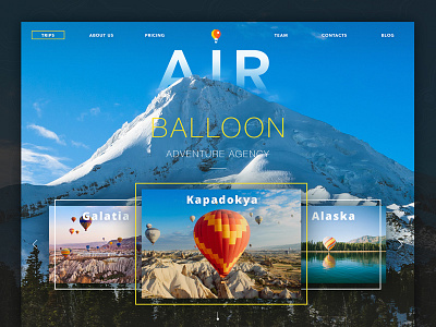 Adventure Agency Website appdesign dashboard interface ios landingpage product service sport traveling ui ux webdesign