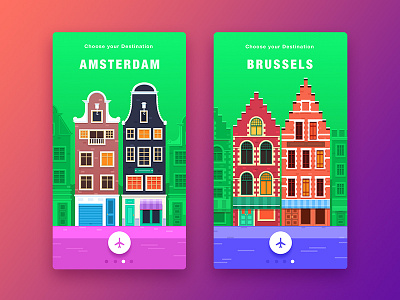 Travel App Concept appdesign europe flat icons illustration media service travel ui userinterface ux vector