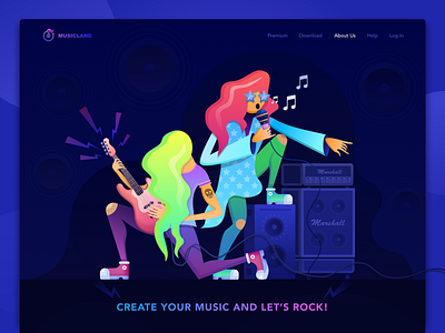Music App Illustration