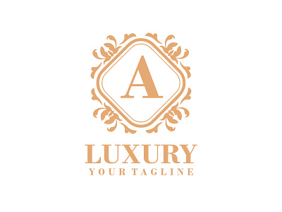 A Letter Luxury Logo Vector