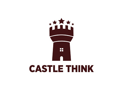 Castle Think Logo Vector and Building abstract address analysis architecture battle board building business case study caste castle chess chip lighthouse logo minimal sky think tower vector