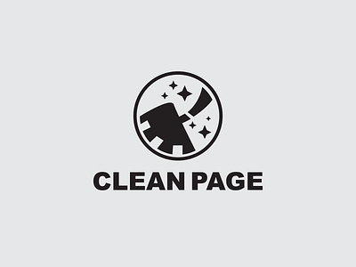 Clean Page Logo branding clean cleaning design logo logos logotype simple logo typography vector