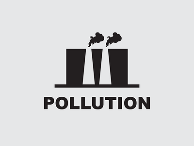 Pollution Logo Design branding design logo logodesign logos logotype pollution portfolio simple logo symbols templates