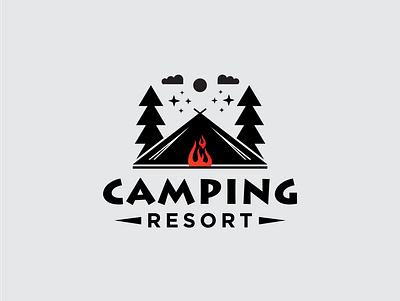 Logo Camping Resort branding camping logo logo logotype natural redesign resort simple logo symbols templates