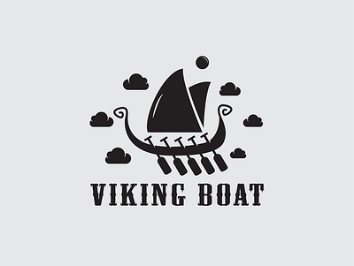 Logo Viking Boat boat branding design logo logo boat logos logotype ship templates vector viking
