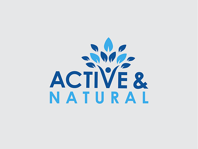 Logo Active & Natural active design leaf logo logos natural people symbols temlates