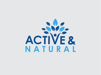 Logo Active & Natural active design leaf logo logos natural people symbols temlates