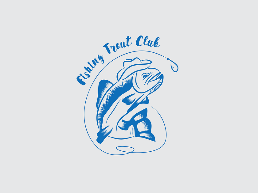 Fishing Trout Club Logo designs, themes, templates and downloadable