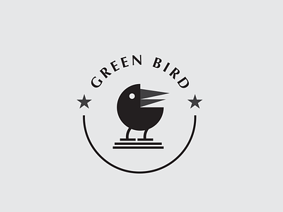 Green Bird Logo Design Simple