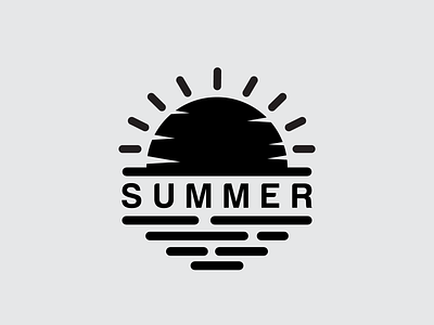 Logo Summer Design branding design logo logos logotype logo summer minimal motion graphics simple logo summer templates vector