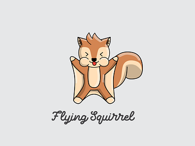 Flying Sqirrel Logo Animal animal logo animation branding design flaying flying squirrel graphic design logo logos tupai