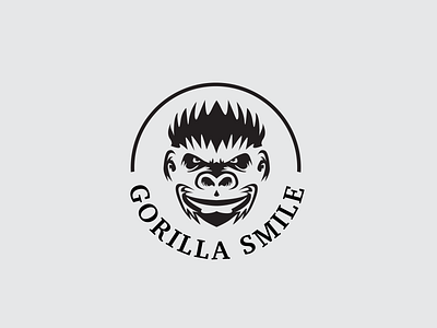 Gorilla Smile Logo animal branding design gorila kera logo logotype logo monkey minimal monkey simple logo templates vector