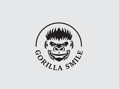 Gorilla Smile Logo animal branding design gorila kera logo logotype logo monkey minimal monkey simple logo templates vector