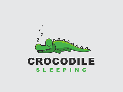 Crocodile Sleeping Logo designs, themes, templates and downloadable graphic  elements on Dribbble