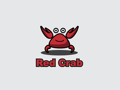 Red Crab animal branding crab design graphic design logo logo crab logos logotype logo red crab red crab simple logo vector