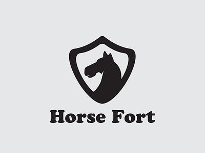 Horse Fort Logo animal branding design horse horse fort logo icon illustration logo logos logotype simple logo templates vector