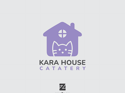 Kara House catatery cat cute cute logo kara kara house kara house catatery logo logos logotype simple simple logo vector