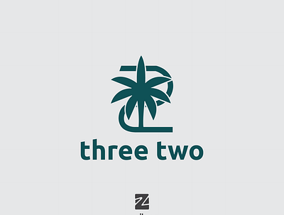 Three Two branding design logo logos logotype simple logo three two tree two vector