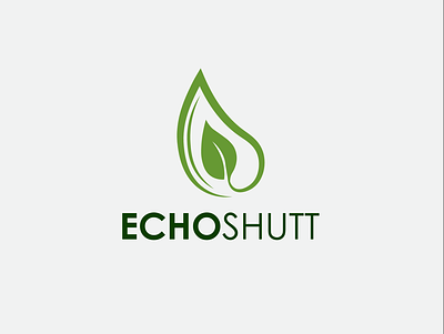 Echo Shut branding design echo shut eco green laef logo logo leaf logos logotype natural simple simple logo vector