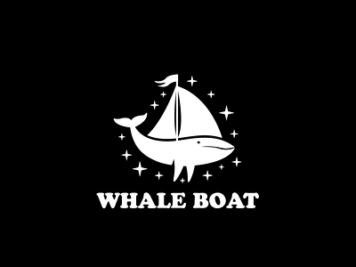 Whale Boat Logo animal boat branding design illustration logo logos logotype simple logo templates ui ux vector vintages whale whale boat logo