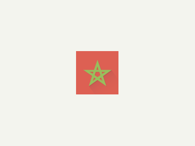 Moroccan Flag flag flat green long moroccan morocco red shadow star