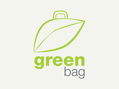 Green Bag Logo bag green leaf sac