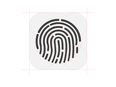 Touch ID icon construction PSD