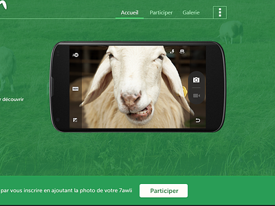 Android inspired green UI android camera green menu nexus4 sheep ui