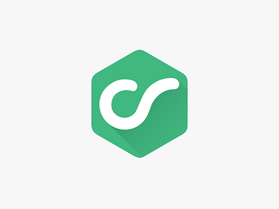 Flat icon for Learnium's app abstract app business education flat green icon intelligence logo long shadow